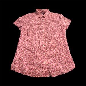 J. Crew Pink Floral Liberty Fabric Shirt
